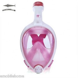 PIKOBELLO Full Face Mask Snorkel Anti-fog Pink