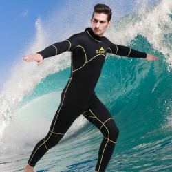 SBART Wetsuit 3mm Neoprene Surf Diving Full Suit Men Black HD-SB23