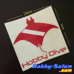 Cutting Sticker Manta 14x14cm Hobby Dive HD-02