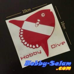 Cutting Sticker Mola Mola 10x10cm Hobby Dive HD-03