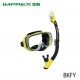 Tusa Mask + Snorkle Imprex 3-D Dry Combo UC-3325-BKFY