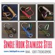 Hook Single Stainless Steel with Long Rope & Carabiner