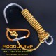 Hook Single Stainless Steel with Long Rope & Carabiner