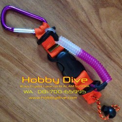 Nobel Coiled Lanyard Carabiner Wrist Lanyard Rope - P-008