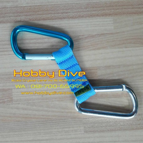 Nobel Webbing with Double Carabiner P-047-BLU