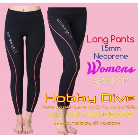 Dive and Sail 1.5mm Neoprene Long Pants Pink HD-DS29