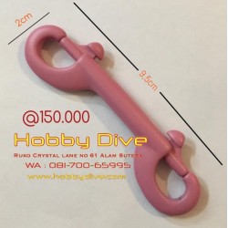 [HD-174] Double Ended Hook Snap Stainless Steel Pink