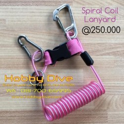 [HD-182] Spiral Coil Lanyard With Carabiner Scuba Diving Accessories