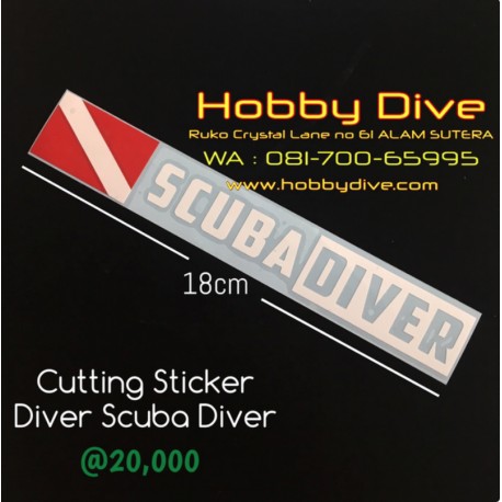 [P-134] Laminating Sticker Scuba Diver