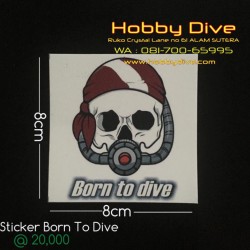 [P-131] Laminating Sticker Born to Dive