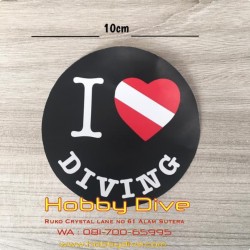 [HD-300] DIVING STICKER Waterproof I Love Diving Accessories