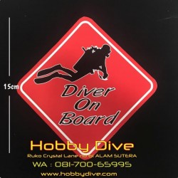 [HD-303] DIVING STICKER Waterproof Diver on Board