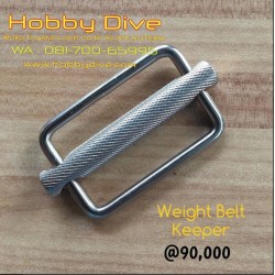 [HD-279] Weight Belt Keeper Stopper Stainless Steel Sliding Bar