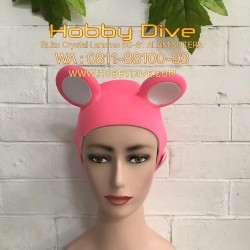 [HD-323] Hood Scuba Diving Hair Protection Mouse Pink Diving Accessories