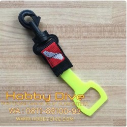 [HD-315] Mouthpiece Holder Silicon with Clip Dive Flag