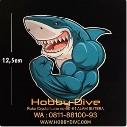 [HD-313] Sticker Muscle Shark Scuba Diving