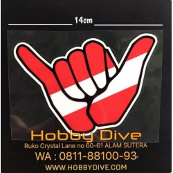 [HD-325] DIVING STICKER Waterproof Hang Loose 14cm Scuba Diving Accessories