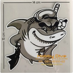 [HD-402] Cutting Sticker Shark Scuba Diving