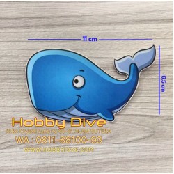 [HD-514] Sticker Waterproof Whale Paus