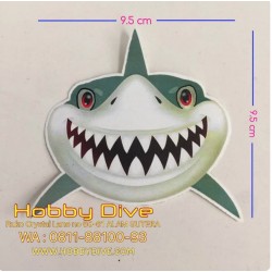 [HD-510] Sticker Waterproof Shark Face - Accessories Sticker Diving