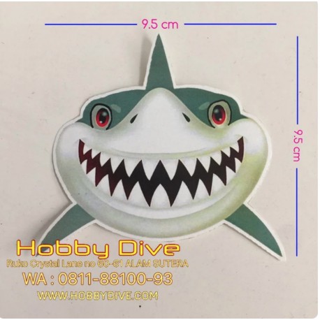 [HD-510] Sticker Waterproof Shark Face - Accessories Sticker Diving