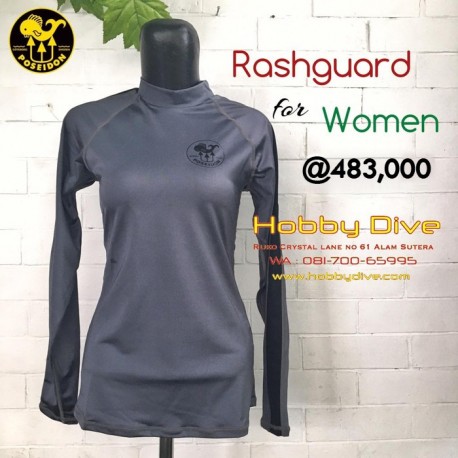 Poseidon Rashguard Female GREY Scuba Diving PSN-0250-68