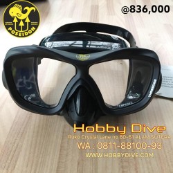 [PSN-8700] Poseidon Mask 3D Black - Black Skirt Scuba Diving