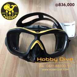 [PSN-8700] Poseidon Mask 3D Yellow - Black Skirt Scuba Diving