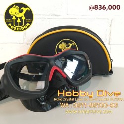 [PSN-8700] Poseidon Mask 3D Red - Black Skirt Scuba Diving