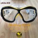 [PSN-8700] Poseidon Mask 3D Yellow - Clear Skirt Scuba Diving