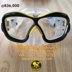 [PSN-8700] Poseidon Mask 3D Yellow - Clear Skirt Scuba Diving