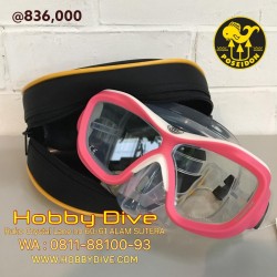 [PSN-8700] Poseidon Mask 3D Pink - Clear Skirt Scuba Diving