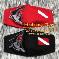 [HD-703] Masker Kain Face Mask Shark + Dive Flag