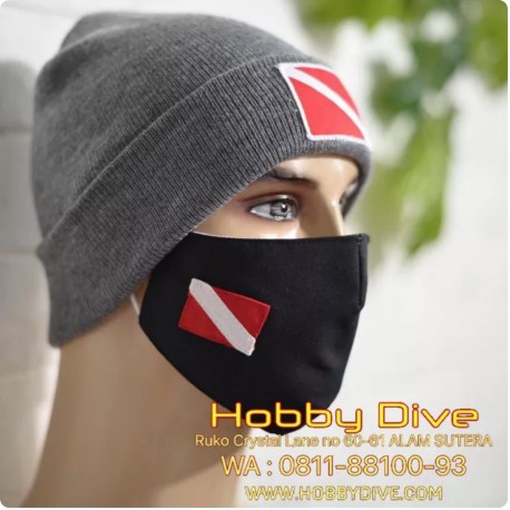 [HD-804 ] Masker Kain Whale White 3ply + Slot Filter / Tissue Premium Quality