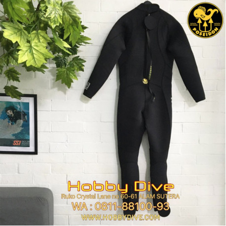 [PSN-0220-12] POSEIDON Wetsuit Traveller 3mm Men Black Scuba Diving