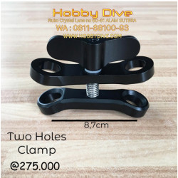 Two Holes Clamp Underwater Photography Camera Accsesories HD-524 Black