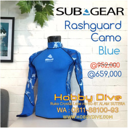 SUBGEAR Rashguard Camo Blue Scuba Diving Alat Diving SG-RG01