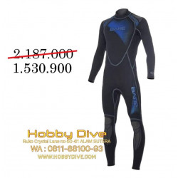 WETSUIT BARE 1MM SPORT FULL (THERMALSKIN) - MEN'S BLUE - Alat Diving