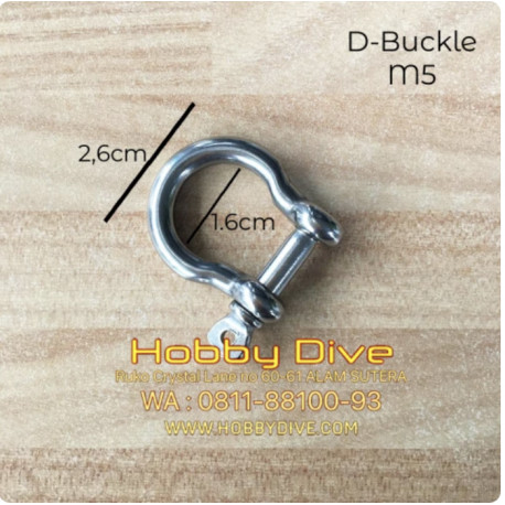 Stainless Steel Bow Shackle & Screw Pin M6 HD-217 - M5