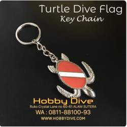 Turtle Dive Flag Key Chain Scuba Diving Accessories HD-531