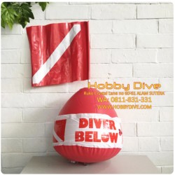 PVC Diver Below Buoy DIVEDIY - Scuba Diving Accessories Diving