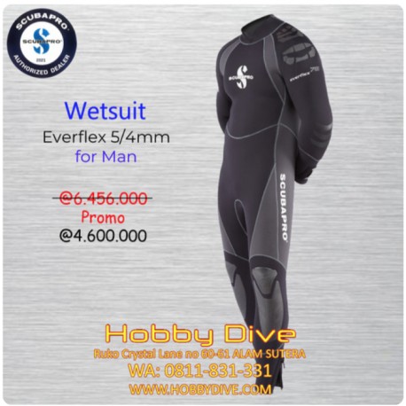 Scubapro Wetsuit Everflex 5/4mm Man Black/ Grey - Scuba Diving