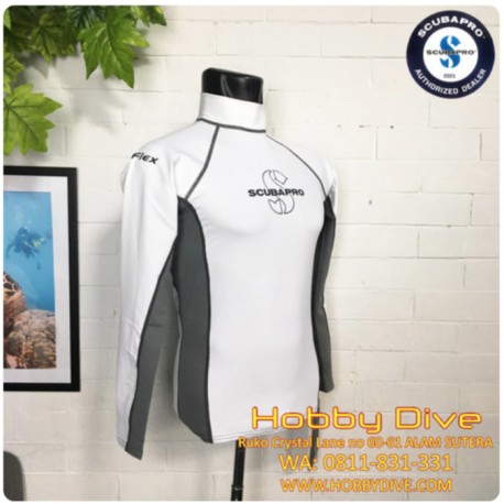 Scubapro Rashguard T-Flex White Gray UPF80 Man - Scuba Diving