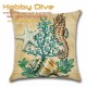 Cushion Cover Marine Life Sea Horse Sarung Bantal HD-201