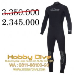 WETSUIT BARE 5/4MM VELOCITY FULL SUIT - MEN BLACK - Alat Diving