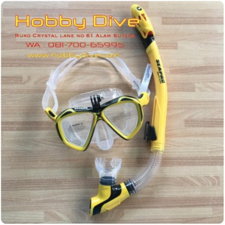 Power-view Dry Combo Mask + Snorkel Seapro HD17037CMB