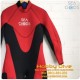SEA GODS Wetsuit Long 3mm Man Red Black - Scuba Diving