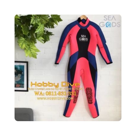 SEA GODS Wetsuit Long 3mm Women Flamingo - Scuba Diving