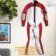 SEA GODS Wetsuit Long 3mm Female Red White - Scuba Diving