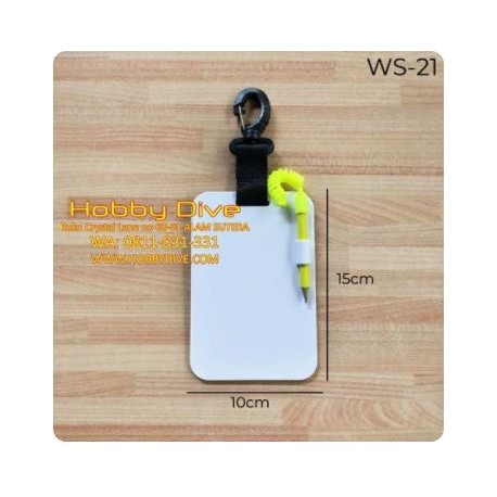 ZEEPRO Writing Slate with Pencil + Clip Release - Scuba Diving